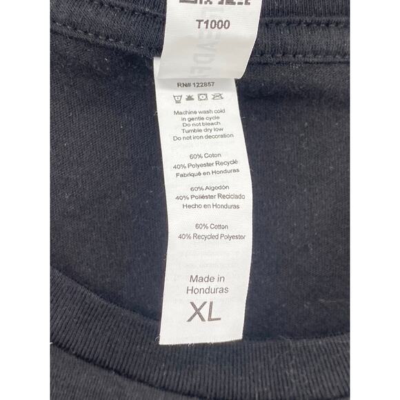 THREADFAST APPAREL Men's Black Epic Turkey Trot Graphic Crewneck T-Shirt SZ XL - Picture 8 of 9